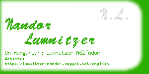 nandor lumnitzer business card